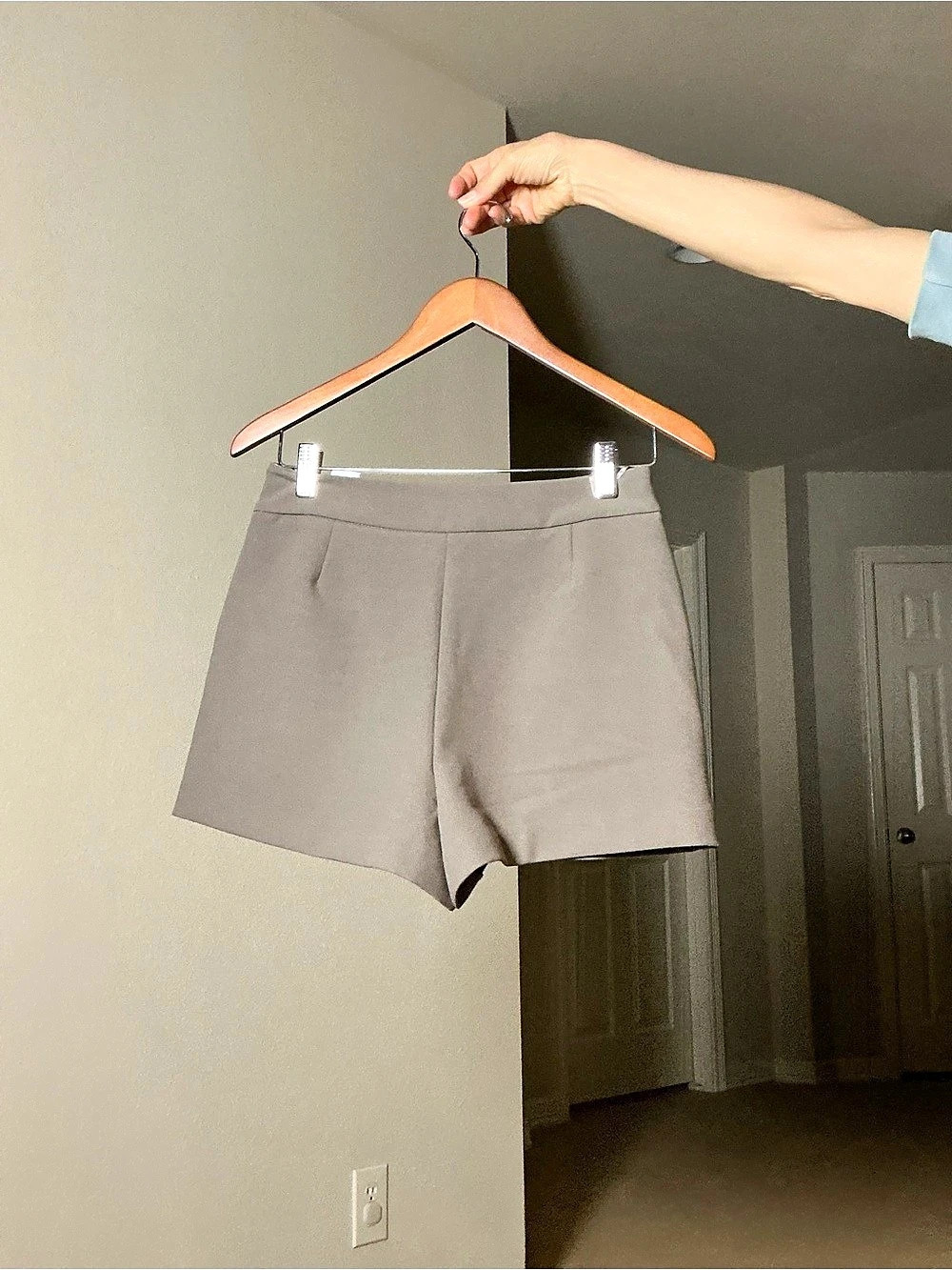 Zara High Waist Shorts in Gray Like New